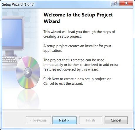 setup project wizaed